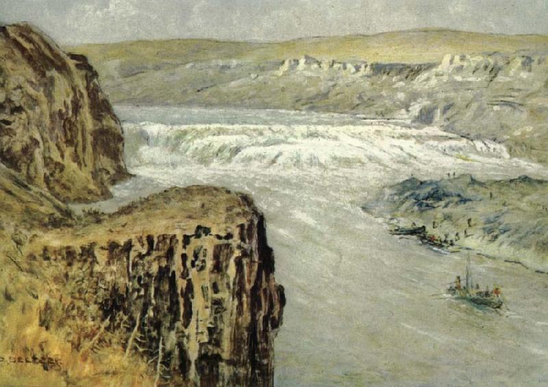 unknow artist Lewis and Clark at the Great falls of the missouri France oil painting art